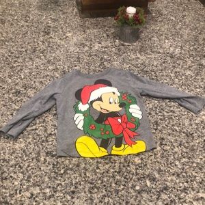 Euc worn twice Mickey Christmas shirt 2t